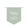 Green and White Happy Easter Pennant