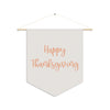 Tan and Orange Script Happy Thanksgiving Pennant