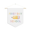 Pastel Rainbow First Day of School Pennant