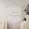 Tan and Orange Script Happy Thanksgiving Pennant
