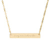 In Every Season Engraved Horizontal Bar Necklace