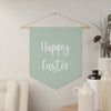 Green and White Happy Easter Pennant